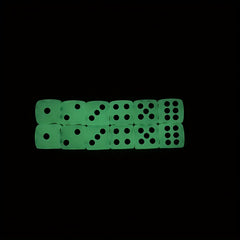 10pcs Glow in the Dark Dice Set 14mm Rounded Dot for Nightclubs Bars KTVs
