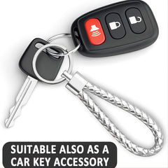 Handcrafted Faux Leather Rope Keychain