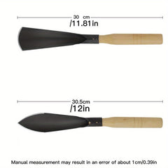 2pcs Manganese Steel Shovels w/ Wood Handles - Garden Planting Tools