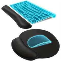 Ergonomic Mouse Pad & Keyboard Wrist Rest Set Memory Foam Support