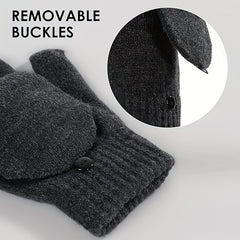 Winter Warm Gloves Half finger Knitted Velvet Touch Screen Gloves