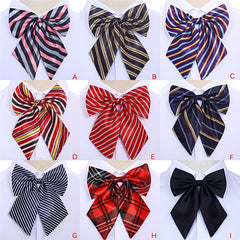 Striped Bow Tie for Women Silk Christmas Party Gift