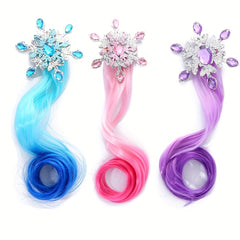 3pcs Colorful Twisted Braided Ponytail Hair Extensions for Girls