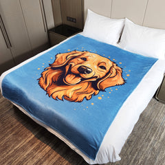 Pet Dog Print Blanket Warm Flannel Outdoor Travel Camping