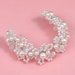 Faux Pearl Beads Headband Bridal Head Piece Wedding Hair Accessories