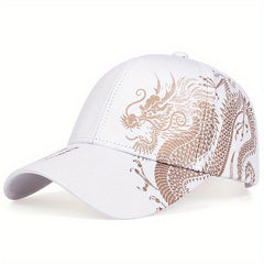 Dragon Print Baseball Hat Outdoor Sports Cap Trucker Hat