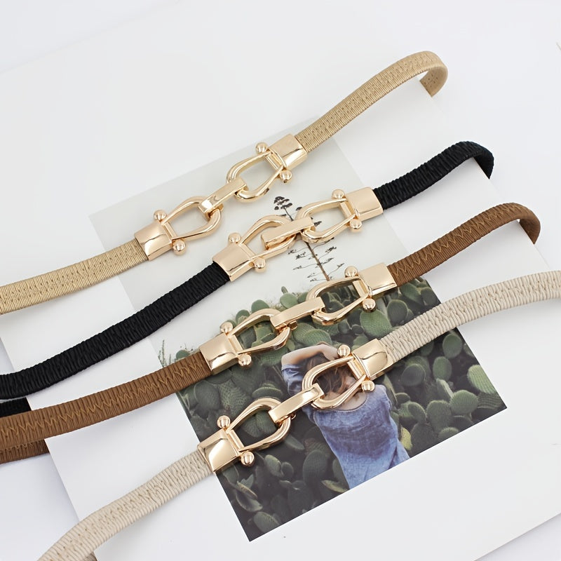 Vintage Elastic Stretchy Thin Belt Waist Cinch Belt