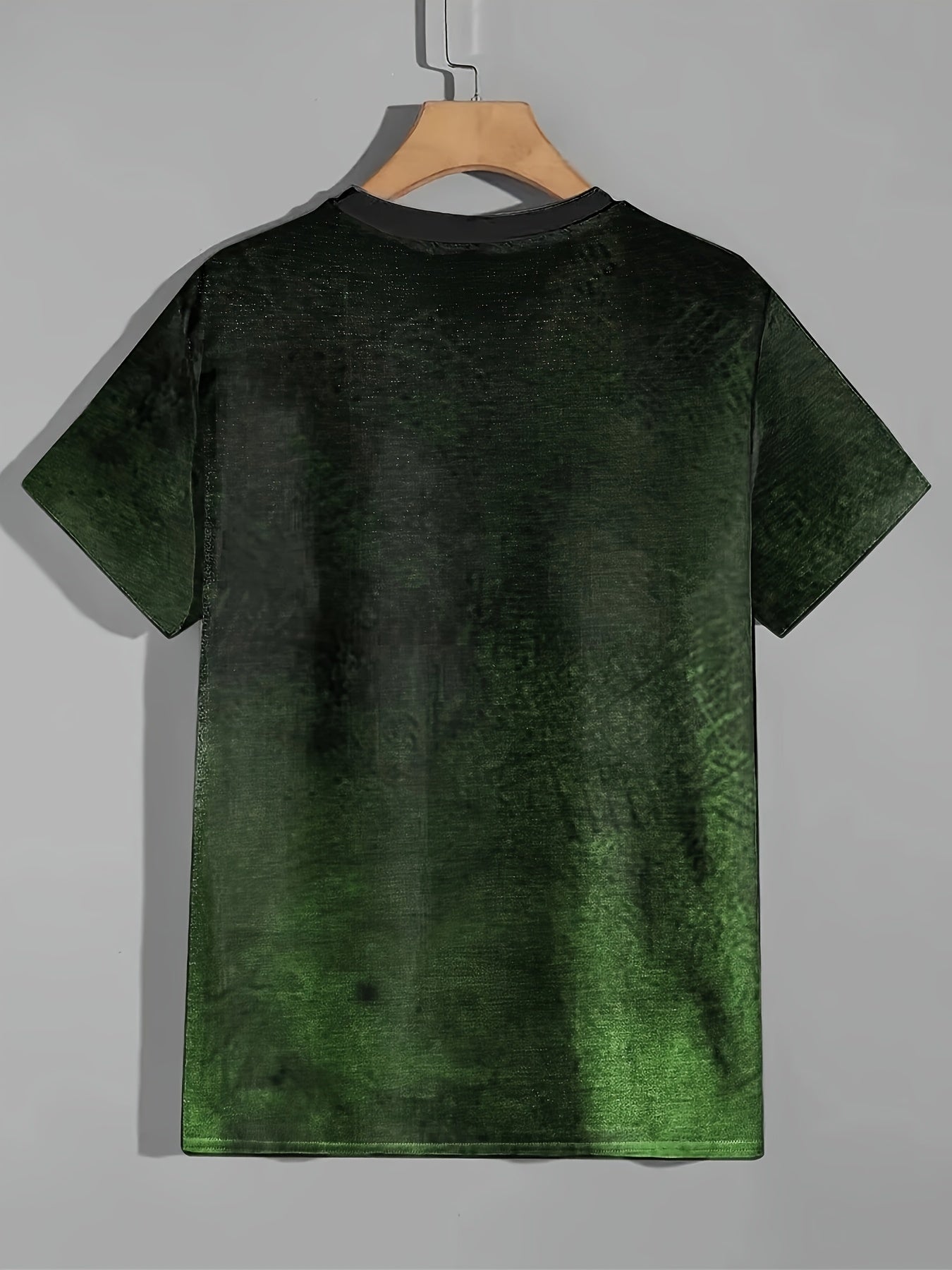 Vintage Style Printed T shirt Men's Casual Street Style Stretch Tee