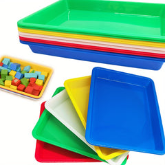 5pcs Colorful Plastic Storage Tray for Art Supplies & Crafts