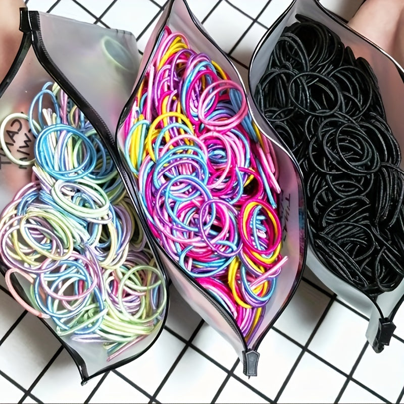 100pcs Girls Hair Tie Stretch Rubber Bands Hair Rope Accessories