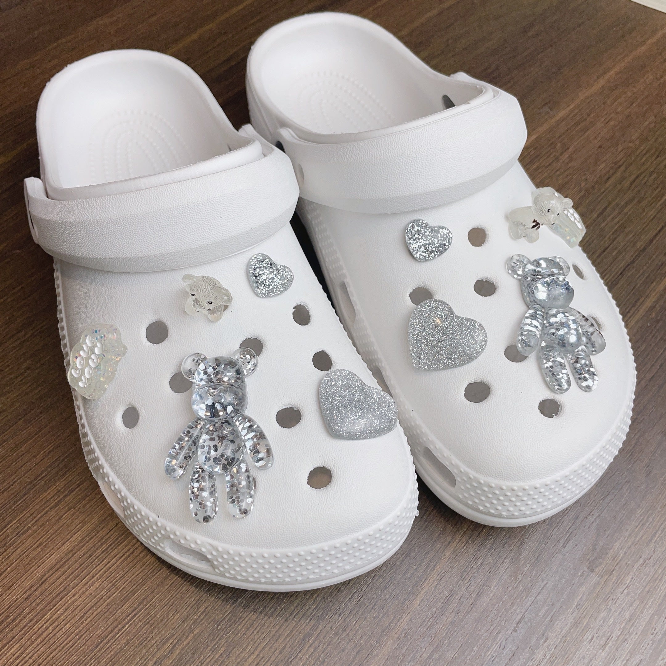 10pcs BlingBling Bear Shoe Charms Set for Sandals