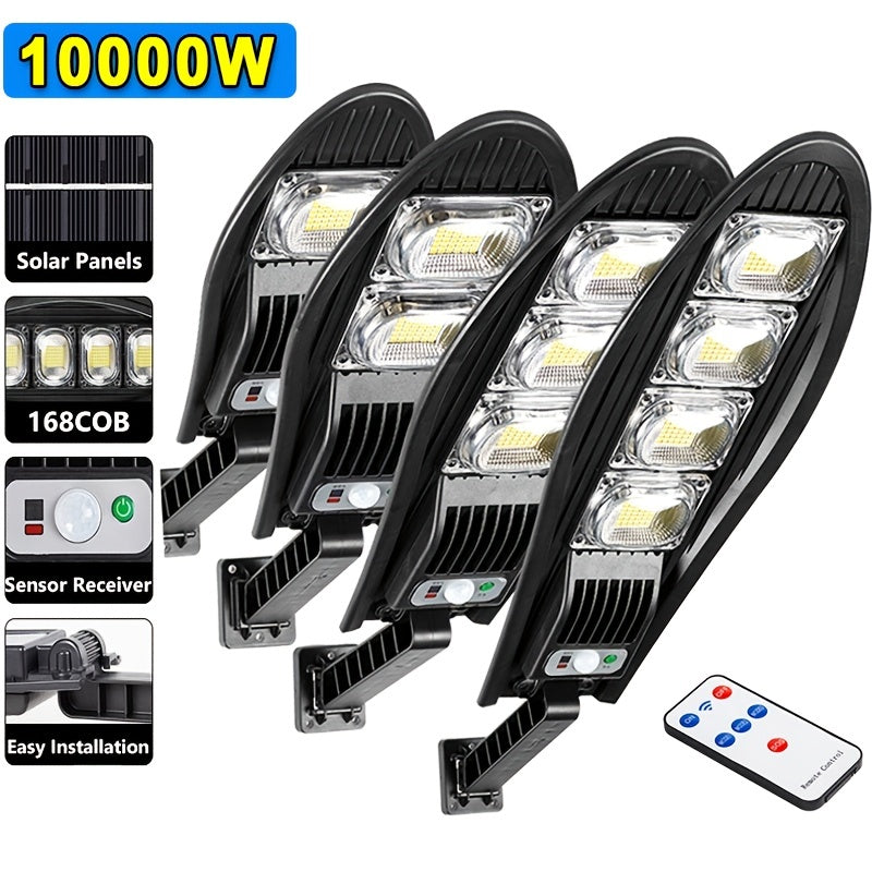 10000W 168LED Solar Street Light Outdoor Waterproof LED For Garden Wall Solar La