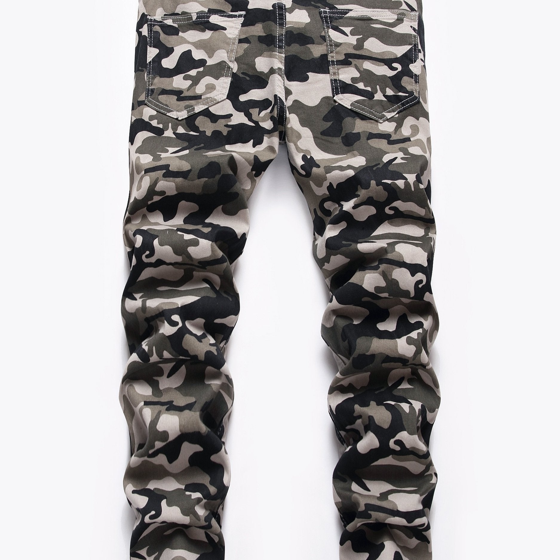 Boys Camo Stretch Jeans Slim Fit Denim Pants Kids Clothes