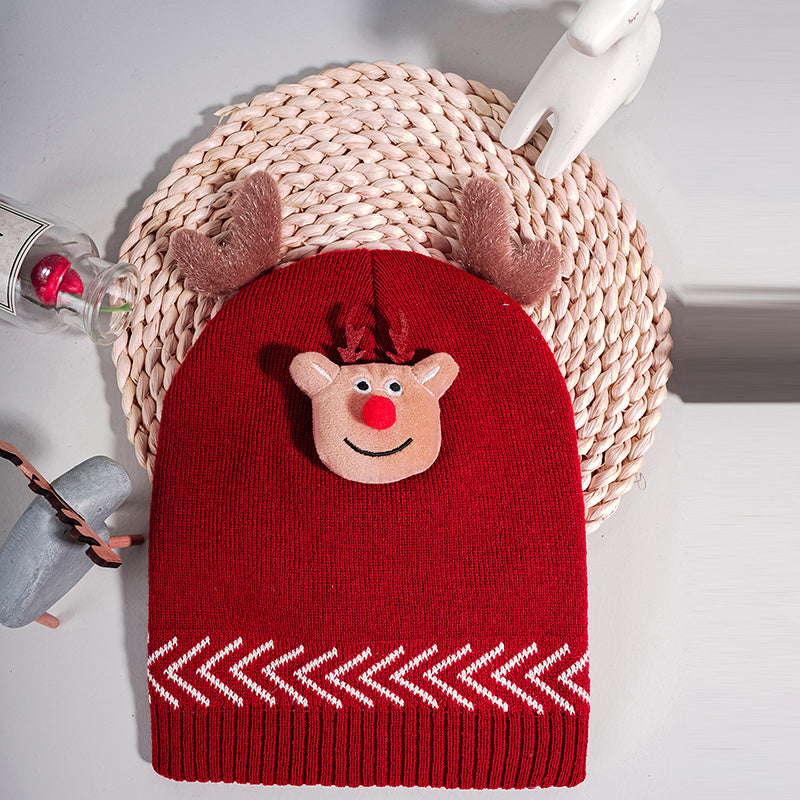 Christmas Deer Woolen Hat Unisex Year Presents Christmas Gift For Her