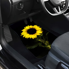 4pcs 3D Sunflower Car Floor Mats - Water Absorbent, Non-Slip, Stain Resistant