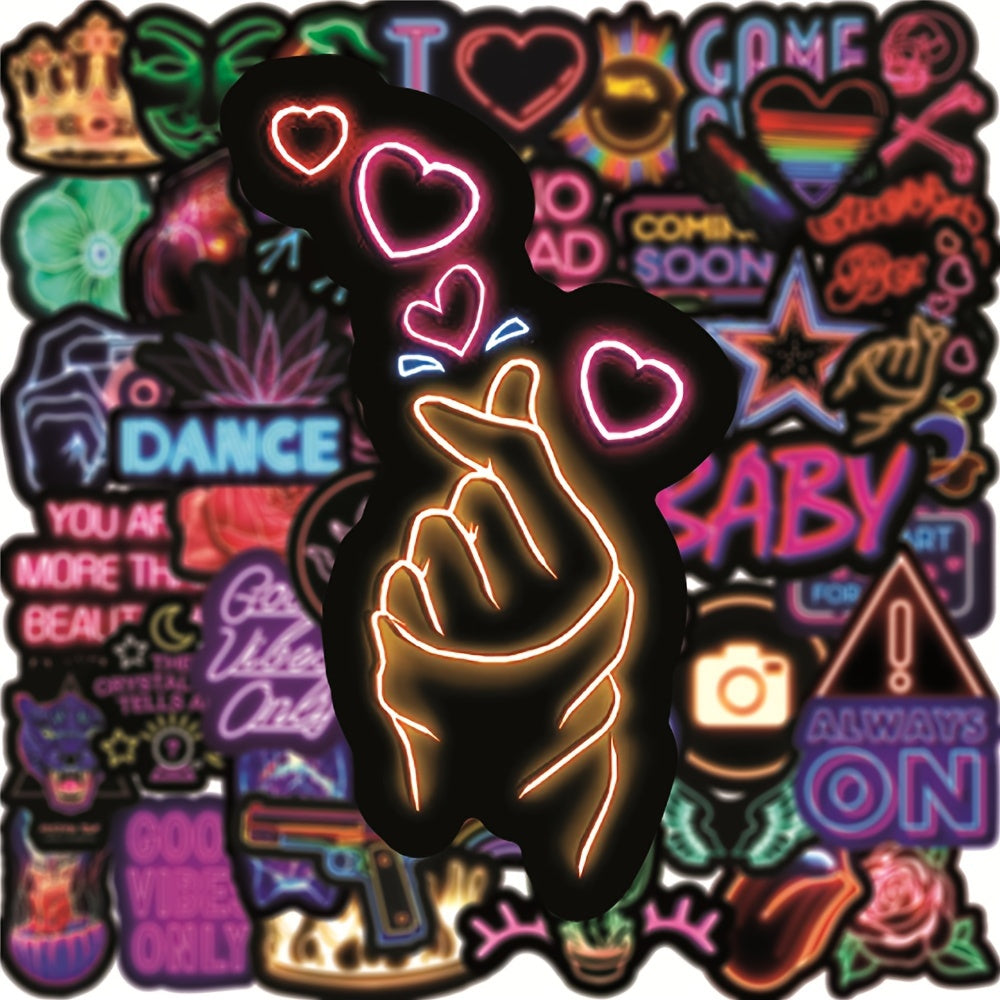 50pcs Waterproof Cartoon Stickers for Cars Computers Skateboards and Suitcases