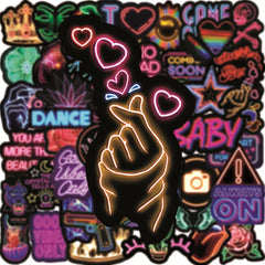 50pcs Waterproof Cartoon Stickers for Cars Computers Skateboards and Suitcases