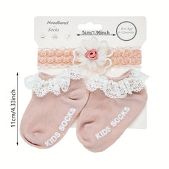 Princess Socks & Headband Set for Baby Girls 0-12 Months