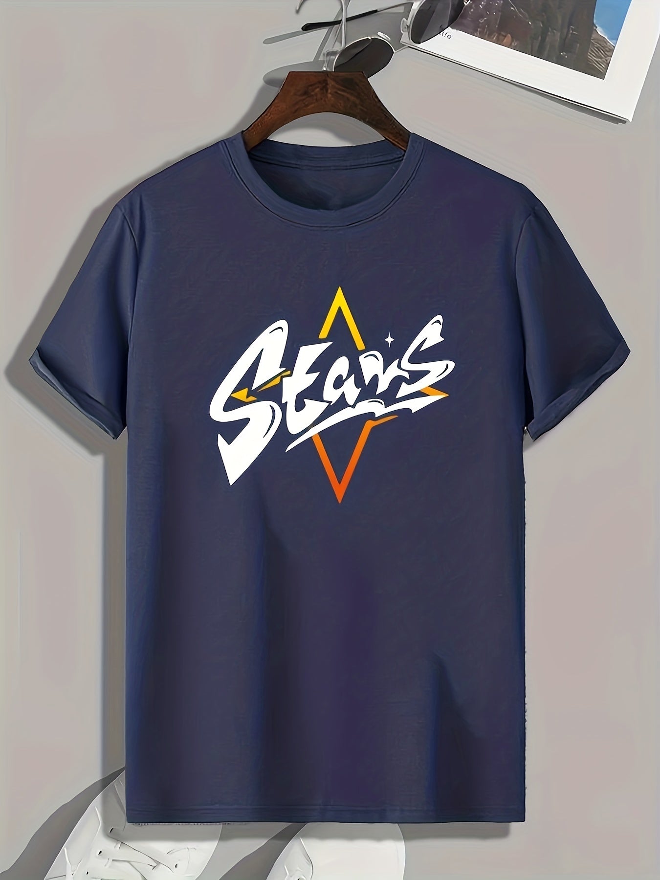 STARS Print Men's Graphic T shirt Casual Comfy Tees For Summer