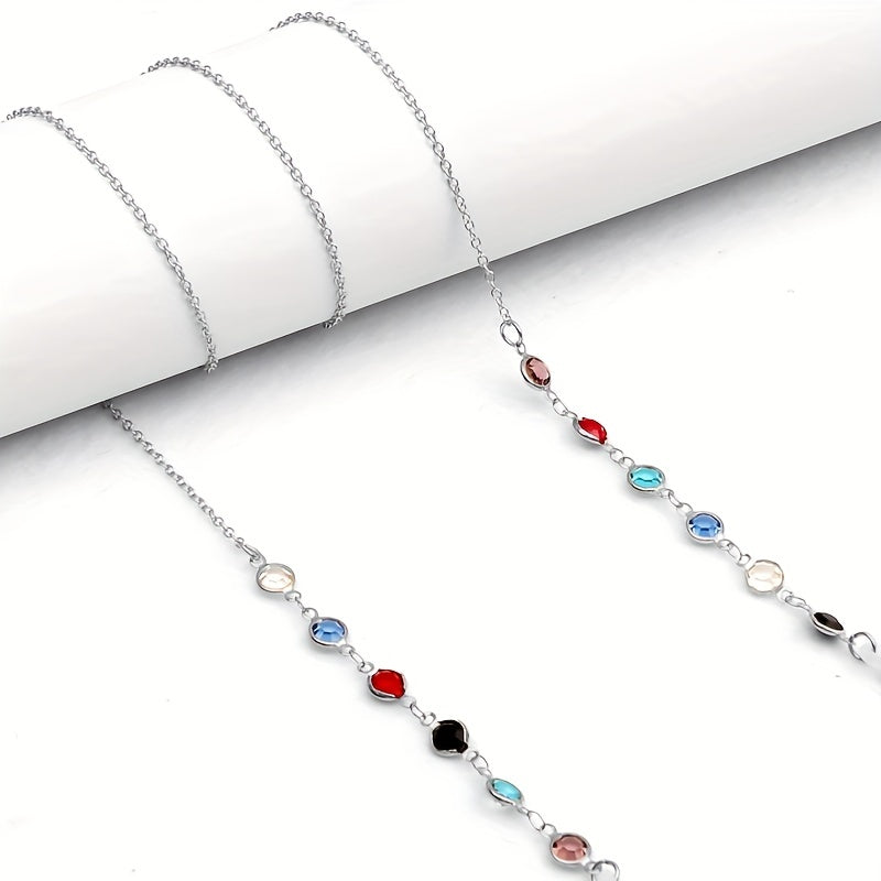 Crystal Glasses Chain Stylish Lanyard Strap Face Covering Accessory