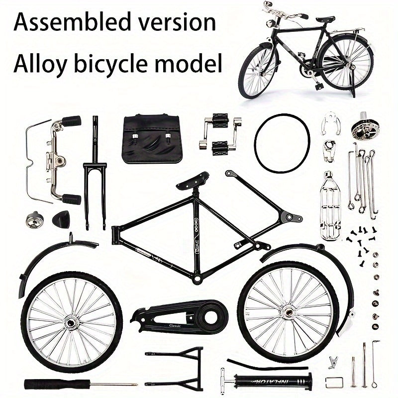 Alloy 28 Big Bar Toy Car Model Bicycle Ornaments Simulation Car Assembly DIY Shr