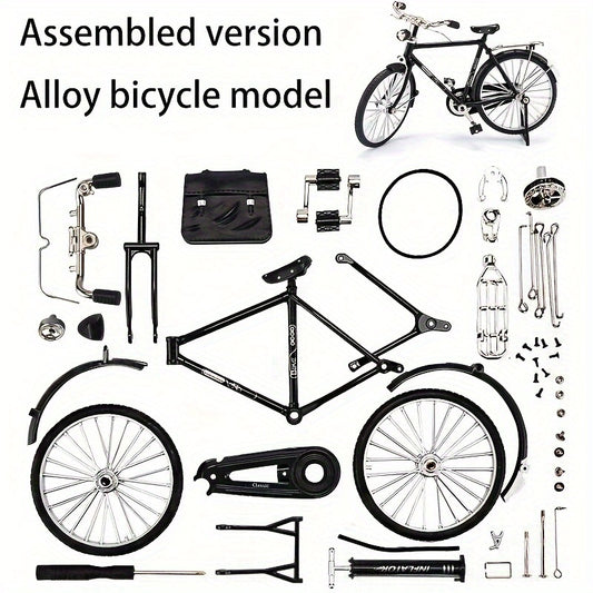 Alloy 28 Big Bar Toy Car Model Bicycle Ornaments Simulation Car Assembly DIY Shr