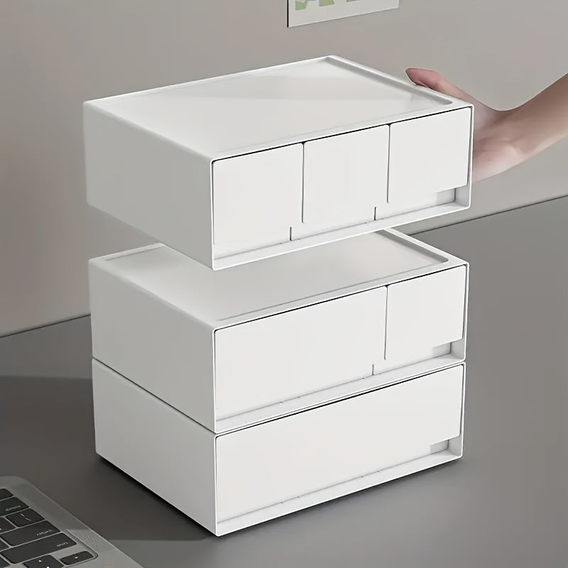 Plastic Desktop Storage Drawer for Jewelry Cosmetics
