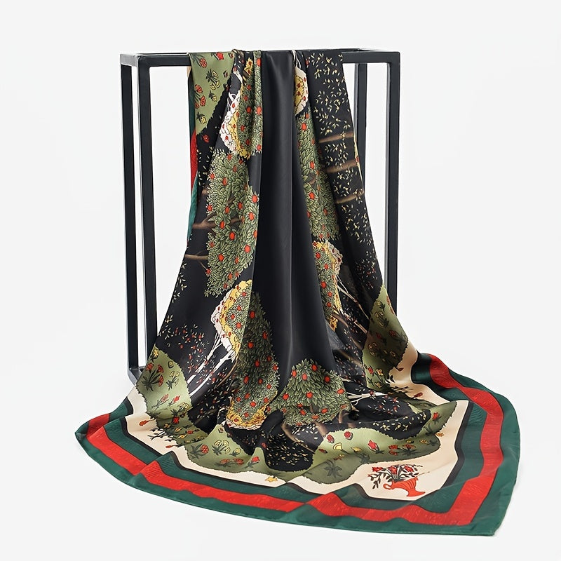 Silk Scarf Satin Large Square Scarf Shawl For Women Lightweight Neck Scarf