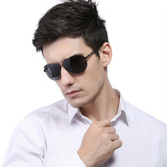 Men's Polarized Aviator Sunglasses Vintage Toad Mirror UV400