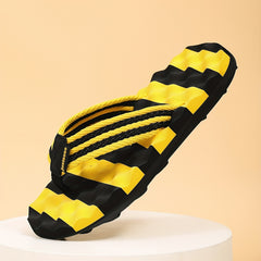 Men's Lightweight Striped Flip Flops Non Slip Sandals