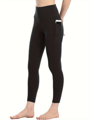 Soft Leggings With Pockets Tummy Control Workout Yoga Running Pants
