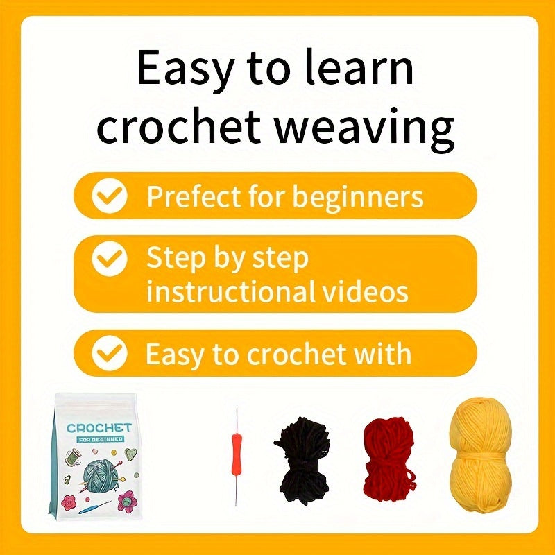 Crochet Kit for Beginners Duck DIY Craft Supplies
