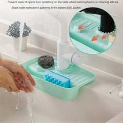 Faucet Splash Proof Drain Rack Sink Water Collecting Pad Non Slip Counter Pad