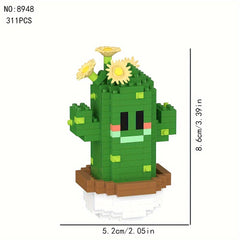 Gift Cactus Block Decorative Ornament, Christmas & Halloween