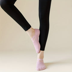 2 Pairs Cross Cut Out Ankle Socks for Yoga Pilates