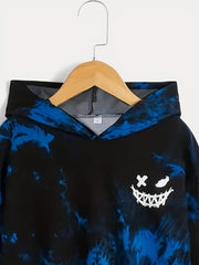 Grimace Print Boys Casual Pullover Hoodie for Spring Fall