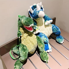 Boys Dinosaur Shaped Plush Backpack w/ Belt - Gift