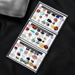 24pcs Natural Tiny Crystal Agate Stones Box Specimens