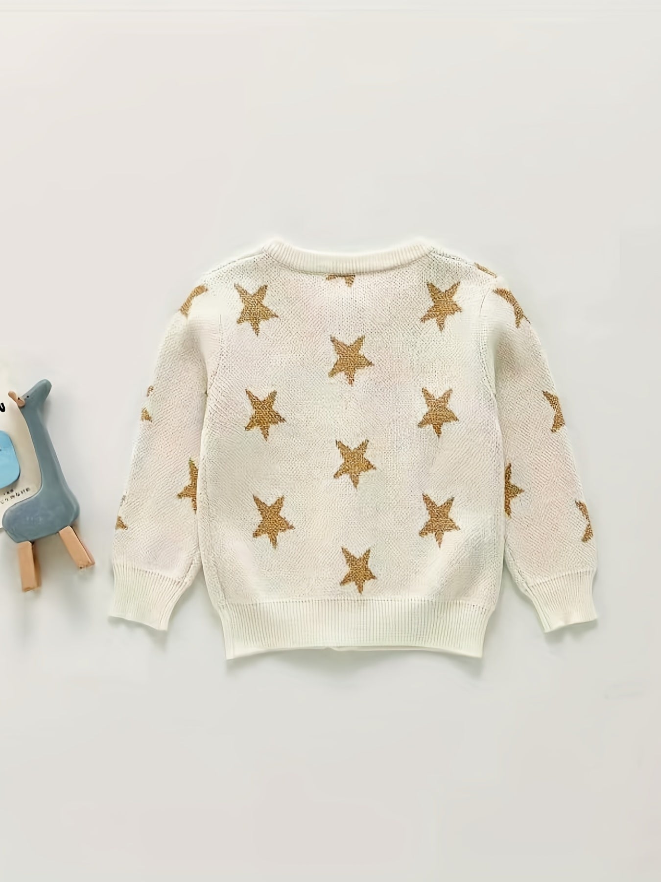 Baby Star Knit Sweater Coat Button Cardigan Top