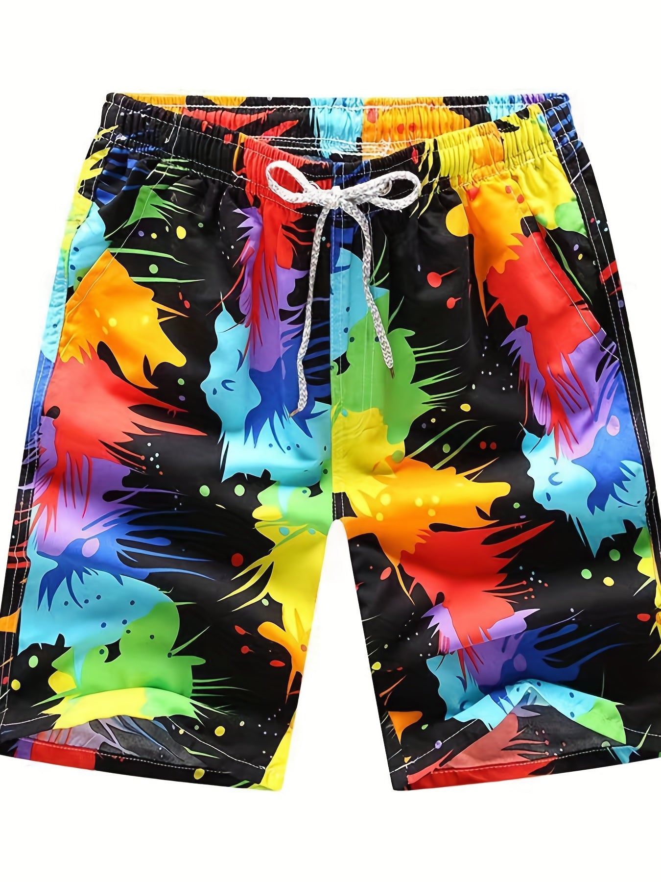 Multicolor Quick drying Mesh Lining Drawstring Swim Trunk Men's Swimwear Pants