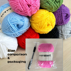 Soft Crochet Yarn 140 Yds Assorted Colors 4ply Acrylic Yarn Hand Knitting