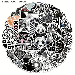 50pcs Geometric Pattern Graffiti Stickers Waterproof Pack