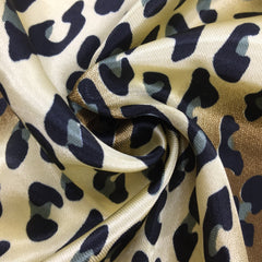 Vintage Leopard Print Satin Scarf Neckerchief Head Wrap Hair Accessories