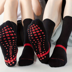 Women's Non Slip Long Tube Yoga Socks Breathable Dance Training Sport Socks