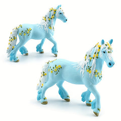 Simulated Mythical Animal Flower Elf Horse Desktop Ornament Toy