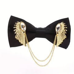 Metal Chain Double Layer Bow Tie Men's Party Dress Bow