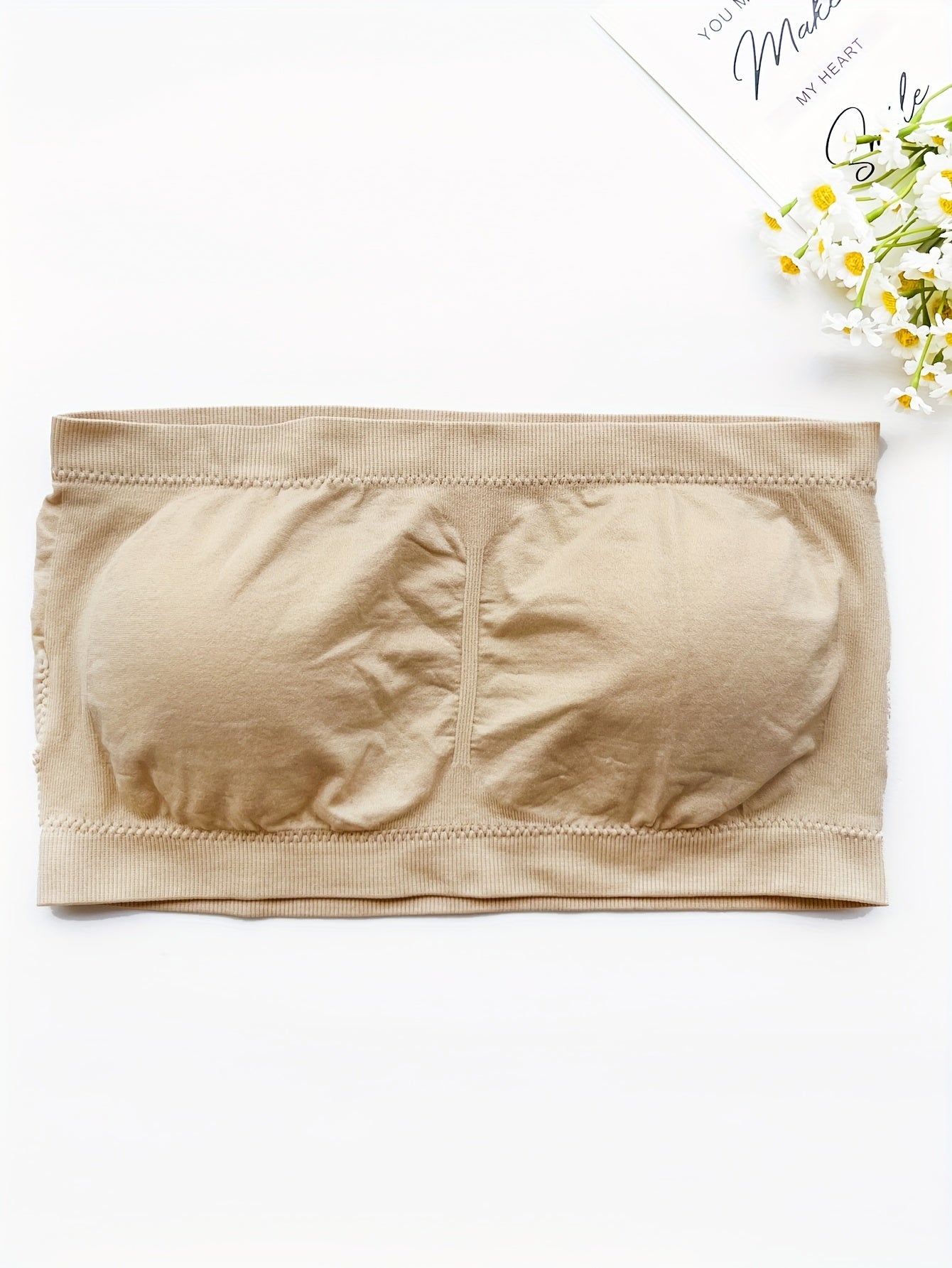 2pcs Strapless Bandeau Bras Soft Stretch Everyday Women's Lingerie