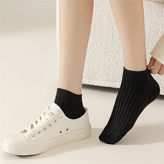 10 Pairs Solid Socks Soft & Comfy Women's Stockings