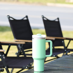 40oz Stainless Steel Insulated Tumbler Handle Warm Cold Sports Water Cup