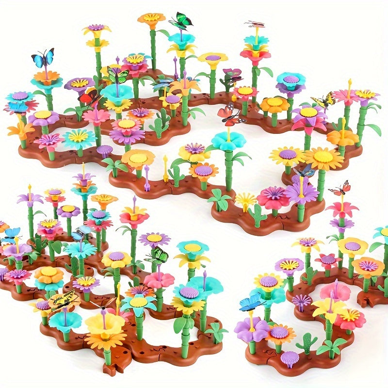 Kids DIY Flower Arrangement Building Blocks Set Creative Garden Construction Toy